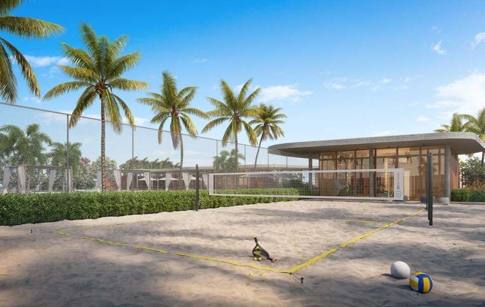 Quadra de beach tennis do BS Botanic Eusébio